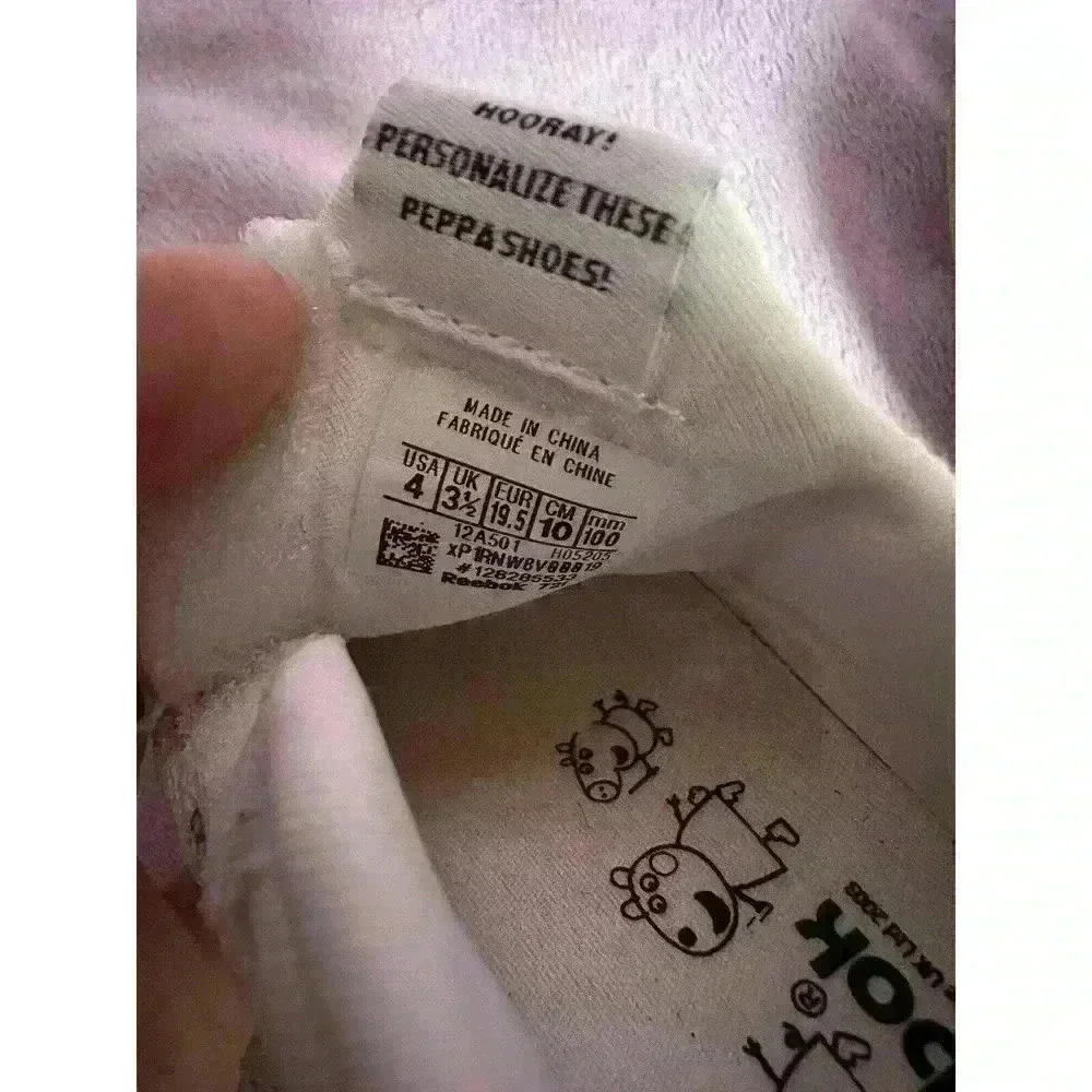 Reebok Club C Slip-On IV Peppa Pig Toddler Size 4 Sneakers - Picture 13 of 13